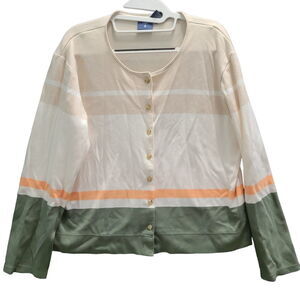 Mountain Lake Womens Sweater Multi-Color Size XL Cotton Blend Button Long Sleeve